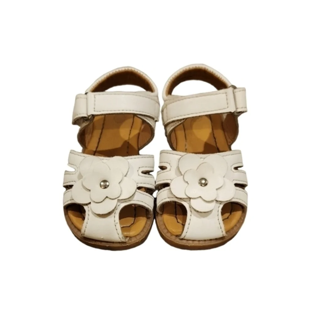 Toddler Girls Floral Summer Sandals Little Kids Rubber‎ Sole PU Leather Outdoors